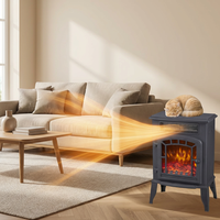 Cheminée électrique autoportante moderne 2000W avec effet de flamme et protection contre la surchauffe pour la maison, l'hôtel, le salon, la chambre à coucher