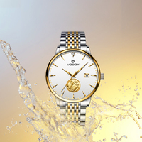 Montre mécanique de luxe pour homme avec tourbillon |   Boîtier bicolore en acier inoxydable |   Boîtier transparent et résistant à l'eau