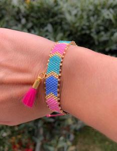 Bracelet en perles Miyuki pour femmes, fait main, pour le bonheur - Product Image 1