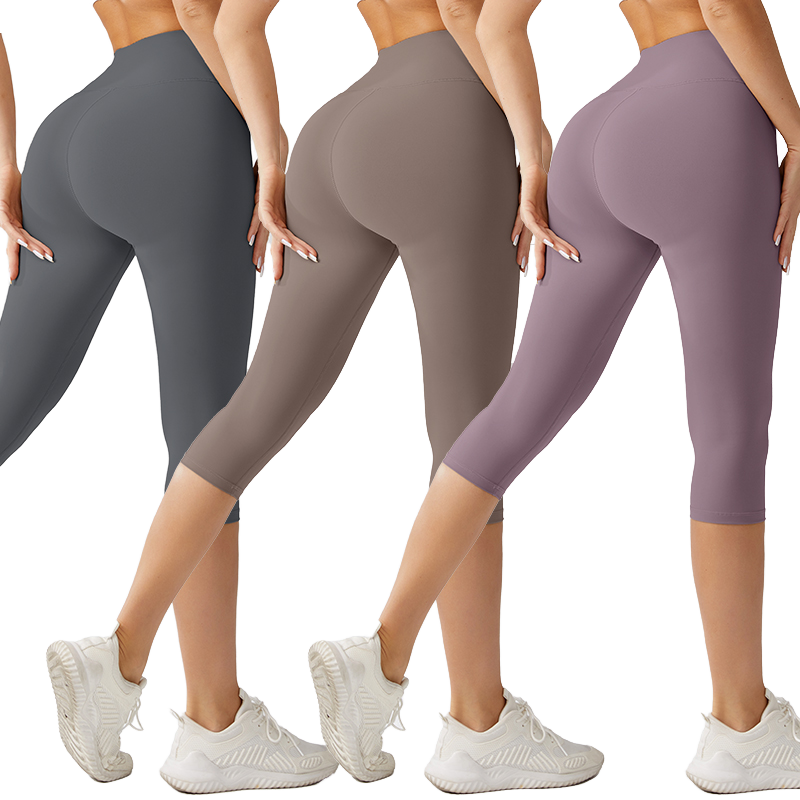 Custom Logo Buttery Soft Stretchy High Waist Yoga Pants Breathable Printed Solid Color Workout Women's Leggings