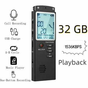T60 32 जीबी रिचार्जेबल लेक्चर डिजिटल वॉयस सक्रिय ऑडियो वॉयस रिकॉर्डर पोर्टेबल टेप तानाशाही फोन, <span class=keywords><strong>mp3</strong></span> और A-B फ़ंक्शन के साथ - Product Image 2