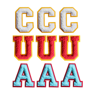 Bán Buôn Sản Xuất Thư Nhỏ Thêu Các Bản Vá Lỗi Đầy Màu Sắc Tiếng Anh Thư Tự Làm Vải Phụ Kiện Huy Hiệu Tùy Chỉnh Chenille Vá - Product Image 4