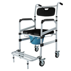 Commode Chair <b>With</b> <b>Wheels</b> Aluminum Alloy Portable Toilet For Elderly Shower Chair - Product Image 1