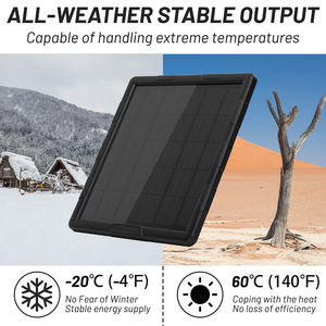 Мини-солнечная панель для камеры безопасности Встроенный аккумулятор 18650 BL6A 5 Вт 6 В 12 В 6000 мАч Тип C штекер наружный водонепроницаемый - Product Image 5