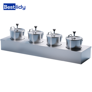 Bestlidy resistente in acciaio inox plastica salsa Dispenser per Home Hotel ristorante cucina condimento <span class=keywords><strong>stazione</strong></span> di pompa per sciroppo - Product Image 3