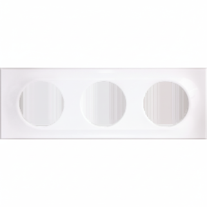 COMETE Classic White Interruptores de pared de 3 bandas Diseño de placa elegante - Product Image 1