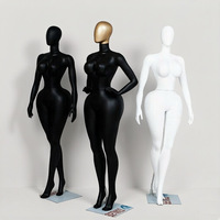 Mannequin gonflable ABS noir grande taille sans tête pour femme, pose debout avec bras, support d'affichage de vêtements, commande d'échantillon en 7 jours