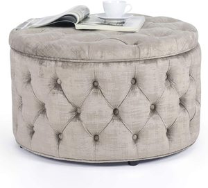 Commercio all'ingrosso rotondo velluto negozi <span class=keywords><strong>Haussmann</strong></span> moderno bianco soggiorno mobili piccoli sgabelli rotondi - Product Image 2