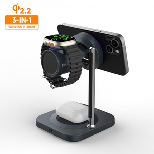 <span class=keywords><strong>Chargeur</strong></span> de ventilateur Qi2.2 moule privé <span class=keywords><strong>chargeur</strong></span> sans fil trois-en-un adapté aux téléphones Samsung montres et écouteurs charge rapide - Product Image 5