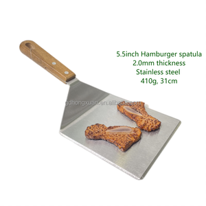 Ensemble d'outils de grillade teppanyaki manche en bois outils de plaque chauffante extra épais cuisson <span class=keywords><strong>plancha</strong></span> - Product Image 4