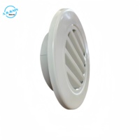 Grille d'aération ronde réglable en plastique ABS blanc, diffuseur circulaire de plafond avec moustiquaire intégrée