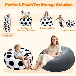 Canapé compressé personnalisé en mousse pour enfants, pouf extra large ou petit, chaise en forme de ballon de football, canapé paresseux pour salon - Product Image 4