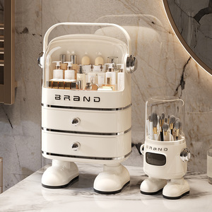 Selected Cosmetic <b>Storage</b> Box With Drawers Large Capacity For <b>Dressing</b> <b>Table</b> Skincare Makeup Organizer Dustproof - Product Image 3