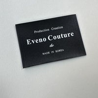Étiquettes imprimées en coton biologique exquises pour vêtements, étiquettes de col pliables pour sweats à capuche