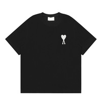 T-shirt Homme Oversize à Col Rond en Tricot avec Broderie 3D et Impression Floquée, Style Décontracté - Collection Cute Days