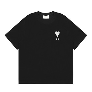 Camiseta de punto oversize para hombre con cuello redondo y bordado 3D de toalla, manga corta, estampado flocado, estilo casual - Colección Cute Days - Product Image 2