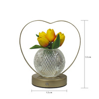 Lampe de table LED en forme de tulipe, lumière de nuit romantique pour chambre à coucher, cadeau de mariage