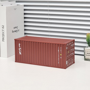 Modèle de conteneur maritime Chengcheng à l'échelle 1:24, ornement de bureau, porte-stylo, rangement, cadeau logistique, impression de logo - Product Image 4
