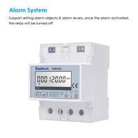 Medidor Eléctrico Inteligente Eastron SDM320C Monofásico con Sistema de Alarma, Control Remoto RS485, Encendido/Apagado, Riel DIN