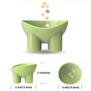 Ciotole Rialzate Anti-<span class=keywords><strong>Vomito</strong></span> per Cani di Piccola Taglia e Gatti, Inclinabili, in Plastica, per Proteggere la Colonna Vertebrale dell'Animale Domestico - Product Image 2