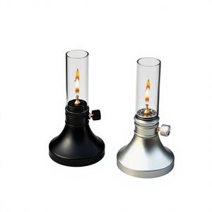 Mini <span class=keywords><strong>Lanterna</strong></span> a <span class=keywords><strong>Gas</strong></span> <span class=keywords><strong>da</strong></span> Campeggio, Lampada Portatile a Vetro con Fiamma Reale per Atmosfera all'Aperto - Product Image 1