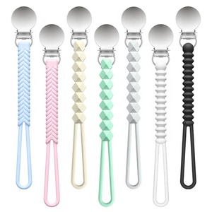 <span class=keywords><strong>Attache</strong></span>-tétine NZMAN, sans BPA, avec perles <span class=keywords><strong>de</strong></span> dentition en forme <span class=keywords><strong>de</strong></span> dessin animé, étui porte-tétine, ensemble <span class=keywords><strong>de</strong></span> clips en silicone <span class=keywords><strong>pour</strong></span> sucettes bébé 0-12 mois - Product Image 3