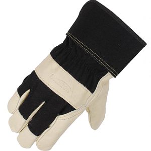 Guantes DE TRABAJO 2023 Guantes de seguridad hechos de algodón trasero de cuero dividido con puños de goma Tamaño 10 - Product Image 2