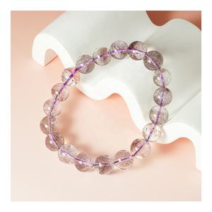 Gardien de l'amour guérison bijoux en argent stimuler l'énergie vitalité femmes naturel pierre claire améthyste Quartz cristal perles Bracelet - Product Image 1