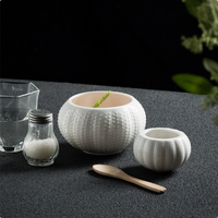 Bol en céramique pour gastronomie moléculaire, plat de présentation pour huîtres, petit bol à sashimi, assiette champignon, vaisselle de restaurant
