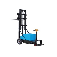 Chariot élévateur électrique hydraulique compact 800 kg sans chariot, moteur 1200 W, mât bi-étages pour manutention en entrepôt, commerce de détail et restauration