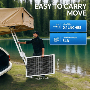 Panneau solaire flexible monocristallin Alecter APH-P112 haute efficacité 23% 100W 12V/24V ultra léger et étanche - Product Image 2