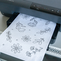 Papier auto-adhésif soluble dans l'eau pour transfert de motifs Stick'n Stitch, format A4, 10 pièces, accessoire de couture DIY pour la couture à la main