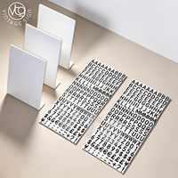 Support de signalisation magnétique de table avec autocollants alphabet, support d'affichage réutilisable noir et blanc pour la décoration des cafés, boulangeries et magasins.