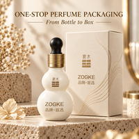 Vente en gros de flacons compte-gouttes en verre en forme de gourde de 20 ml, 30 ml, 50 ml avec bouchon fileté doré pour l'emballage d'huiles essentielles et de sérums pour le visage