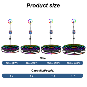 5-người 360 độ Video Photo Booth điều khiển từ xa kim loại xây dựng Ipad công cụ chụp sự kiện kích thước 100 cm trường hợp chuyến bay - Product Image 3