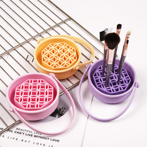 Silicone Washing Bowl Makeup Brush Cleaning <b>Box</b> <b>Make</b>-<b>up</b> Egg Drying Tool Set Powder Puff Washer Sponge <b>Storage</b> Artifact - Product Image 6