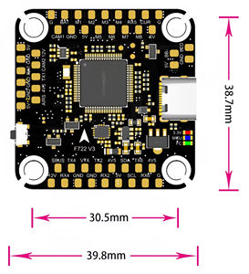 F722 V3 Flight Controller FC Stack 3-8S Input Voltage 30.5*30.5mm Mount With 5V 12V BEC For RC Multicopter FPV <b>Drone</b> <b>Accessories</b> - Product Image 4