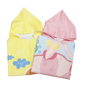 Poncho <span class=keywords><strong>de</strong></span> surf à capuche pour enfants, imprimé grenouille, avec sac en filet, <span class=keywords><strong>cape</strong></span> <span class=keywords><strong>de</strong></span> plage <span class=keywords><strong>de</strong></span> voyage en microfibre à séchage rapide, Fournisseur - Product Image 1