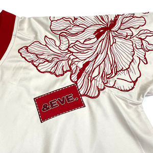 Camisetas Personalizadas de Estilo Urbano Americano, Camisetas Deportivas Holgadas de Manga Corta con Diseño Bordado - Product Image 3