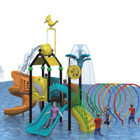 Sunsoul Verzinkter Stahlrahmen PE-Kunststoff Multifunktionale Wasserrutsche Anpassbare Größe Outdoor-Pool Spielplatzausrüstung für Kinder
