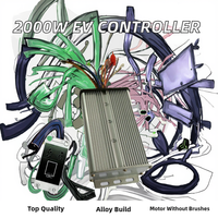 Contrôleur de Vélo Électrique à Onde Sinusoïdale Sans Balais en Alliage d'Aluminium de Haute Qualité 2000W 18 Tubes 48V/60V/72V pour Moteur DC Double Rangée
