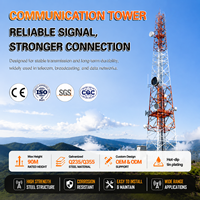 Tour de télécommunication autoportante en acier cornière Q235 galvanisé à chaud ISO1461 à 4 poteaux de 60 m pour la communication dans les champs pétrolifères