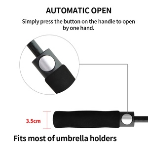 Automatic Open Golf <b>Umbrella</b> with Double Canopy Waterproof for Logo Printing Promotional Use - Product Image 4
