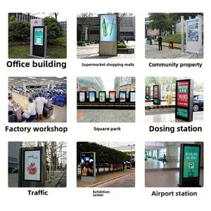 Señal de parada de autobús al aire libre de 98 pulgadas IP65 Señal de elevador de pie de 1 año Pantalla <span class=keywords><strong>LCD</strong></span> Vertical Horizontal para publicidad Parada de autobús - Product Image 2