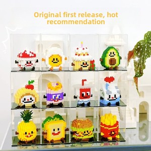 Bloques de Construcción Educativos de Plástico ABS Compatibles <span class=keywords><strong>con</strong></span> 8921-8932, <span class=keywords><strong>con</strong></span> Diseño de Papas Fritas, Hamburguesas y Frutas - Set de Micro-Piezas 200-40 MENTORS - Product Image 1