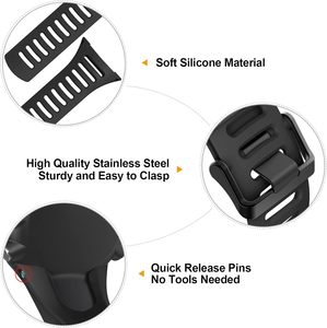 Bracelet de montre en silicone réglable Lionorm pour montre intelligente <span class=keywords><strong>SUUNTO</strong></span> Ambit 3 2 1, bracelets de remplacement avec outils - Product Image 2