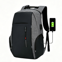 Sac à dos réfléchissant pour ordinateur portable avec port de chargement USB, antivol, étanche, pour voyage et affaires, pour la sécurité nocturne - Logo personnalisé