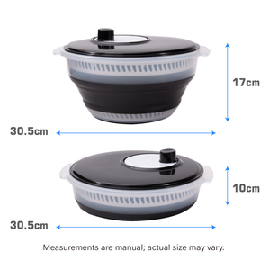 Centrifuga per <span class=keywords><strong>Insalata</strong></span> in Plastica Nera, Grande Scolapasta Manuale per Verdure per un'Efficiente Asciugatura di Lattuga e Frutta per una Alimentazione Sana - Product Image 3