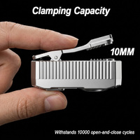 Mini lampe torche LED rechargeable EDC avec base magnétique et clip, facile à transporter au quotidien, batterie 1200 mAh, 5 modes, lampe torche porte-clés pour le camping