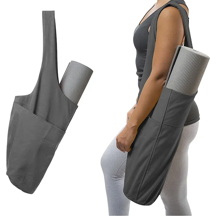 Ecofriendly Commercio All'ingrosso Sacchetto della Stuoia di Yoga Alla Tote Originale Sling Carrier con Grande Tasca Laterale Tasca Con Cerniera per La Maggior Parte Formato Tappetini